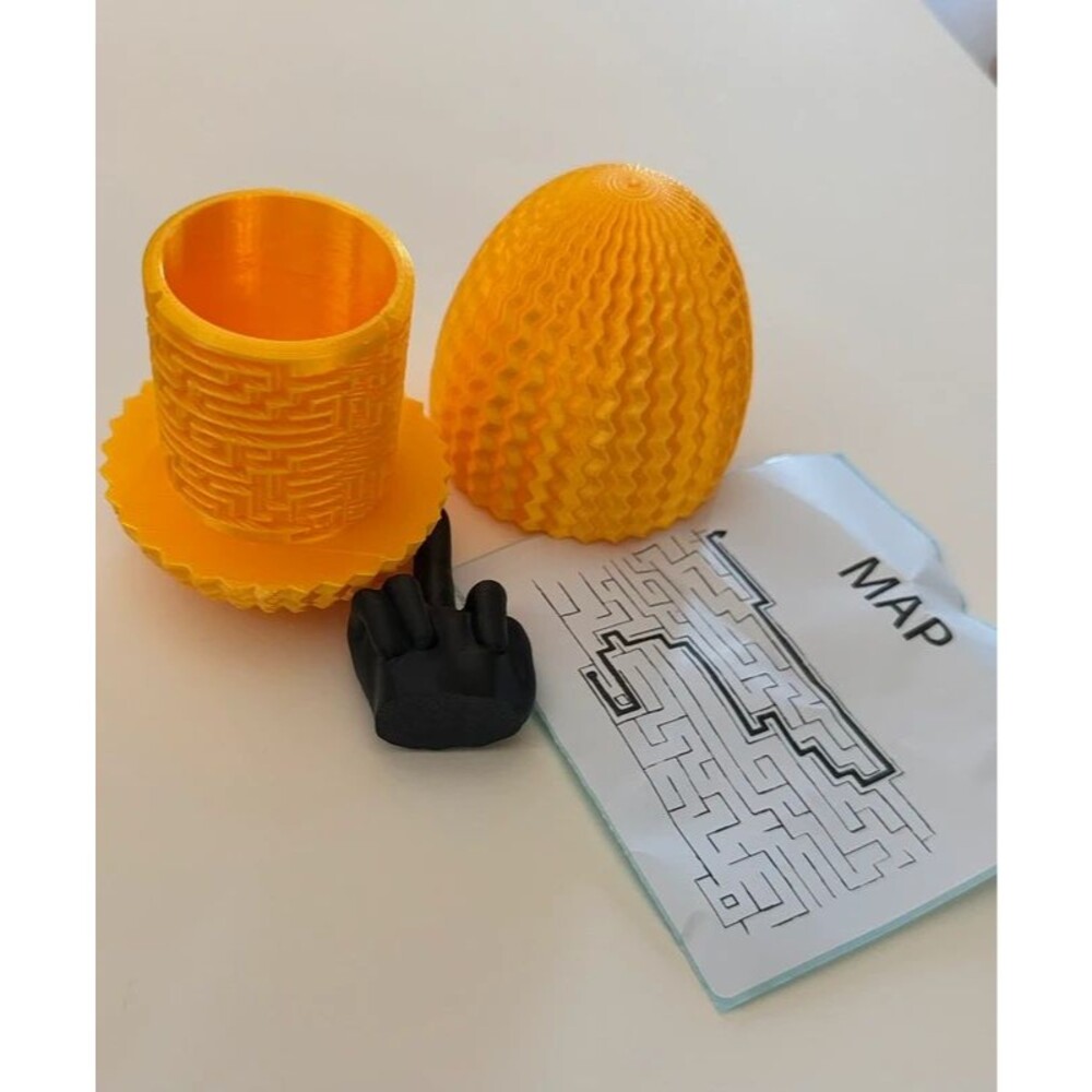 Mystery Egg Money Puzzle Box Cash Gift Brain Teaser Secret Compartment